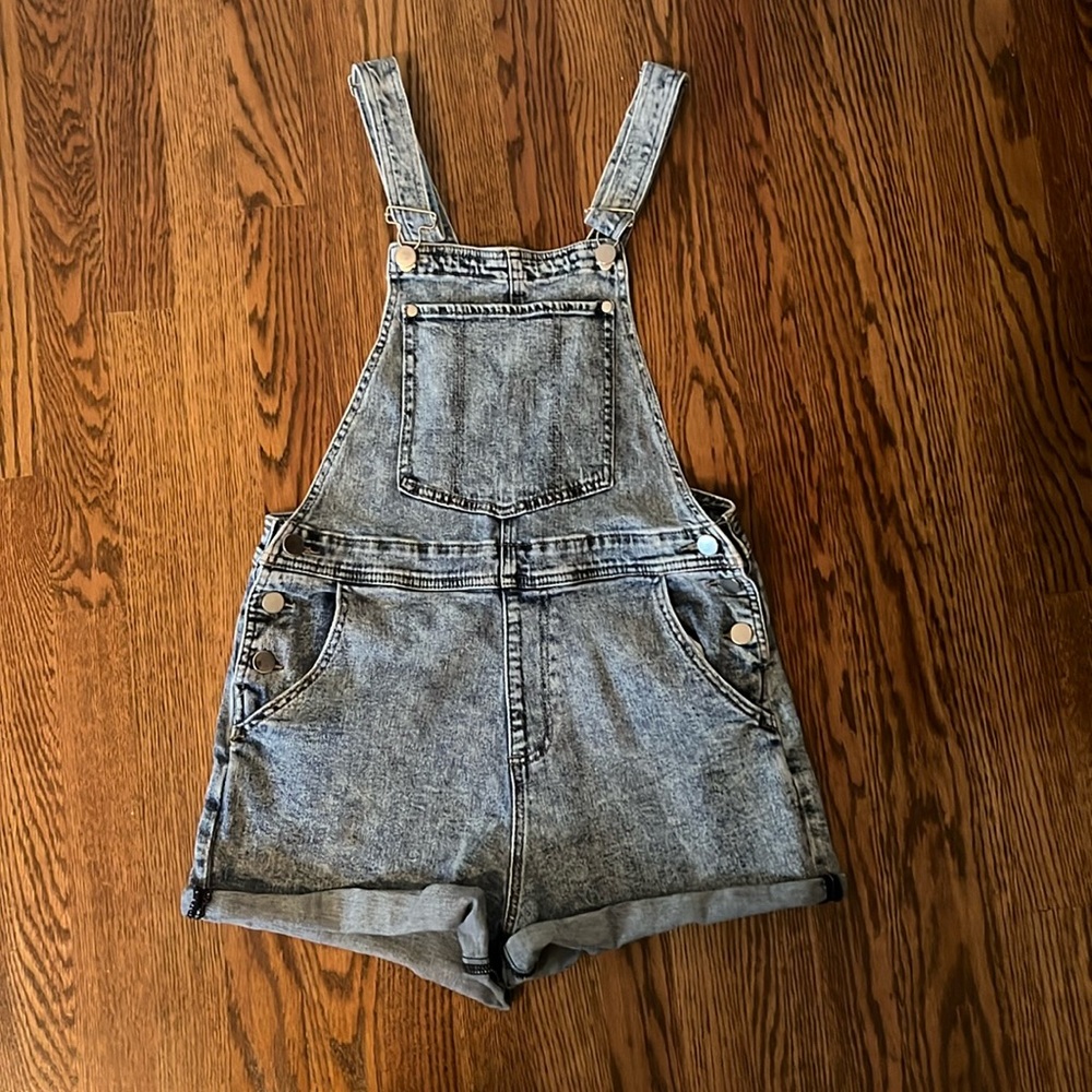 Denim Overall Shorts
